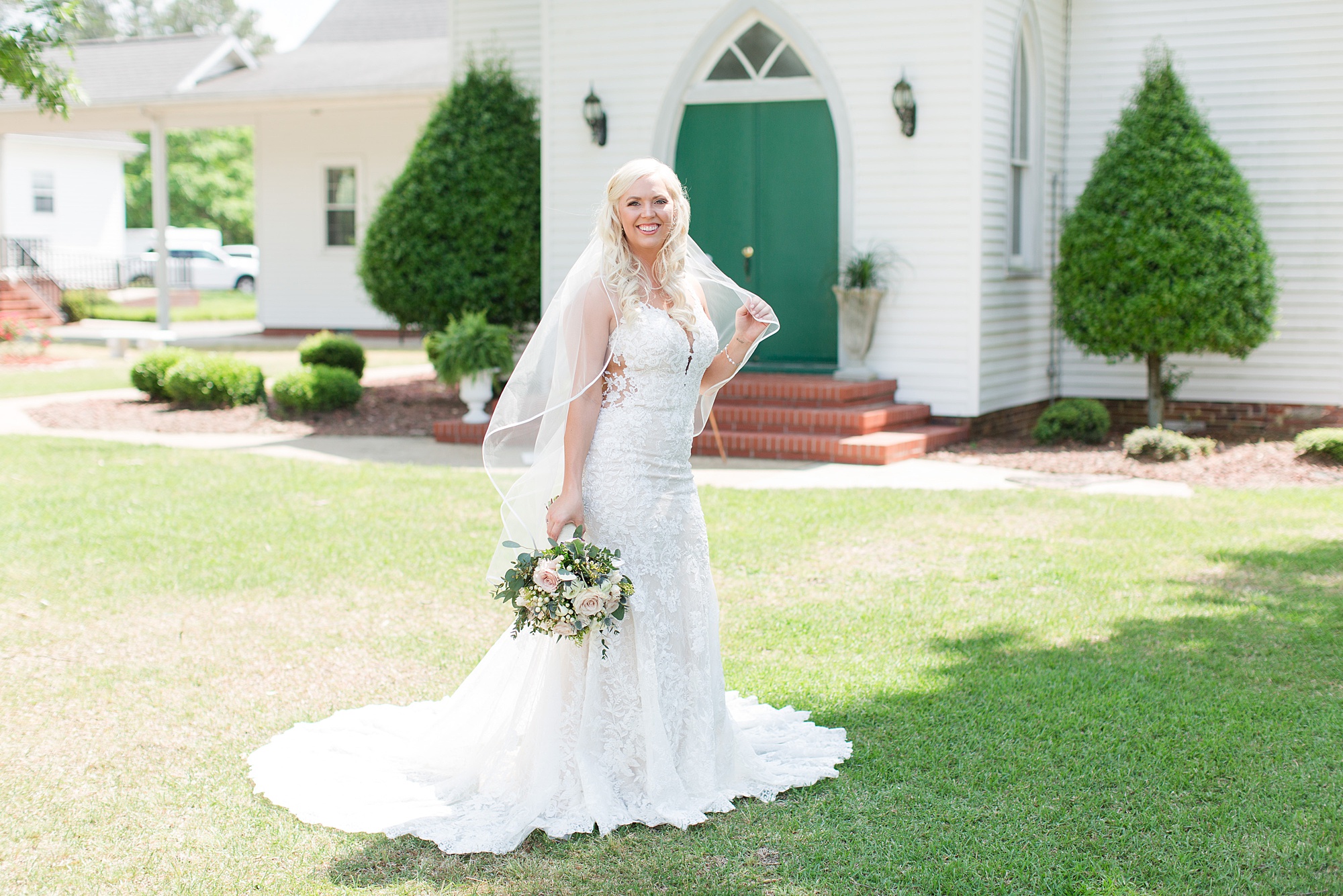 Light Blue Spring Wedding In Goldsboro Nc Hannah And Ben