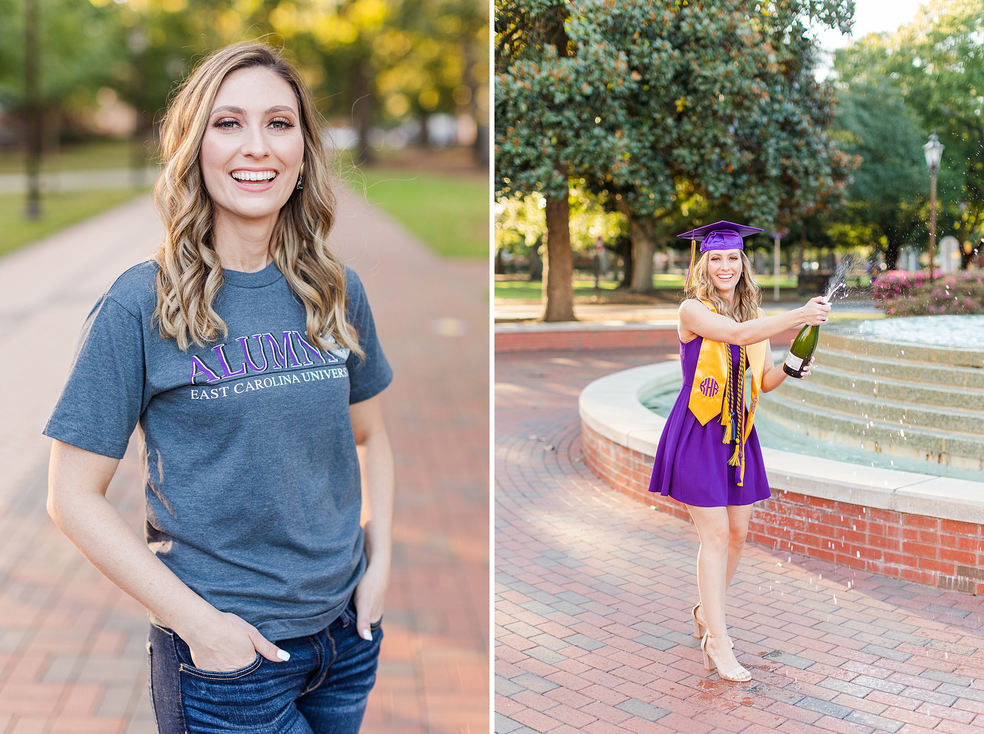 College Graduation Senior Photos At ECU | Katlyn Hoyle | Dakota Hersey ...